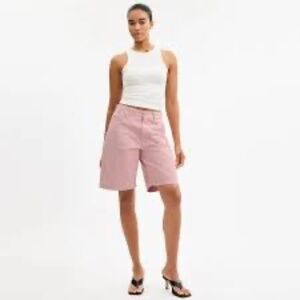 COACH | Pink Denim Skater Shorts | Size 10 | High Waist